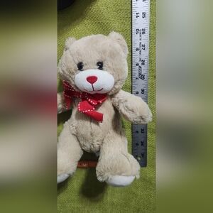 Charming Tan 10" Teddy Bear with Red Bow